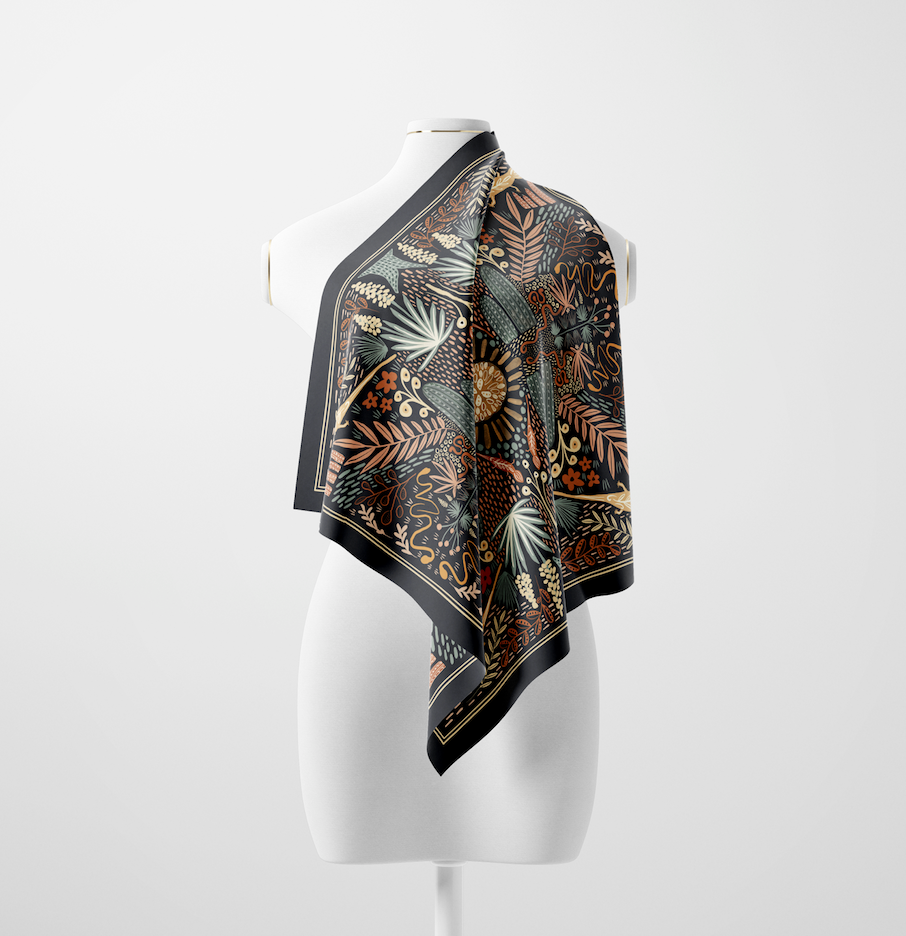 Midnight Desert Silk Wild Rag